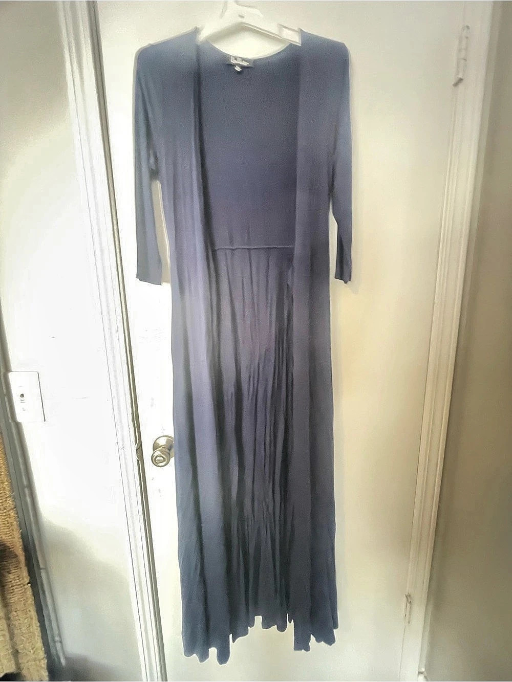 Lululs Long Sleeve Maxi Dress in navy Size large